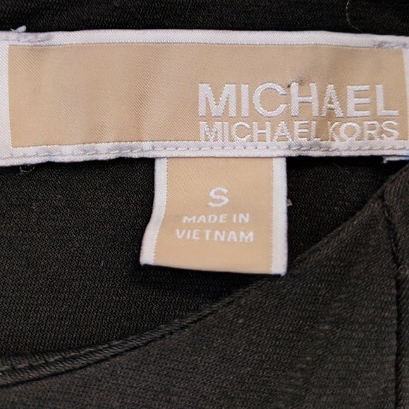 MICHAEL KORS Black Studded Maxi Dress w Slits - Picture 4 of 6